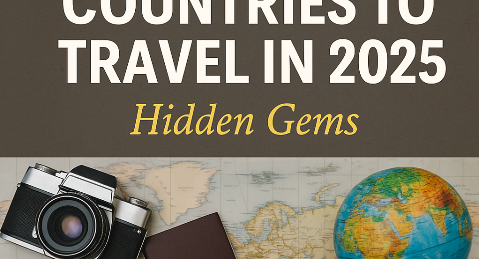 Affordable countries to travel in 2025 cover with passport and globe