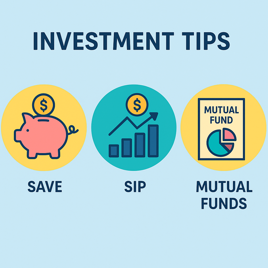 investment-tips-save-sip-mutual-fund-icons