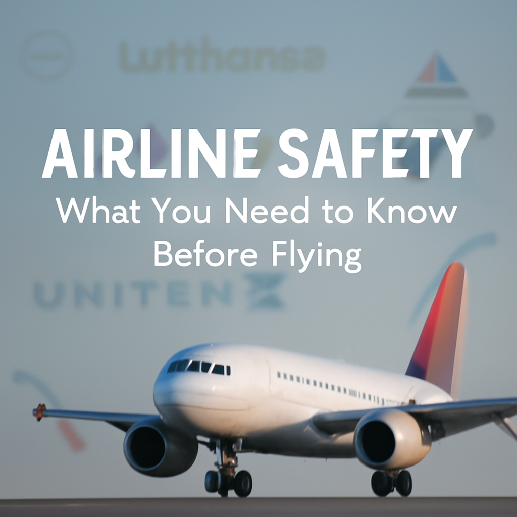 Airplane on the runway with airline logos in the background