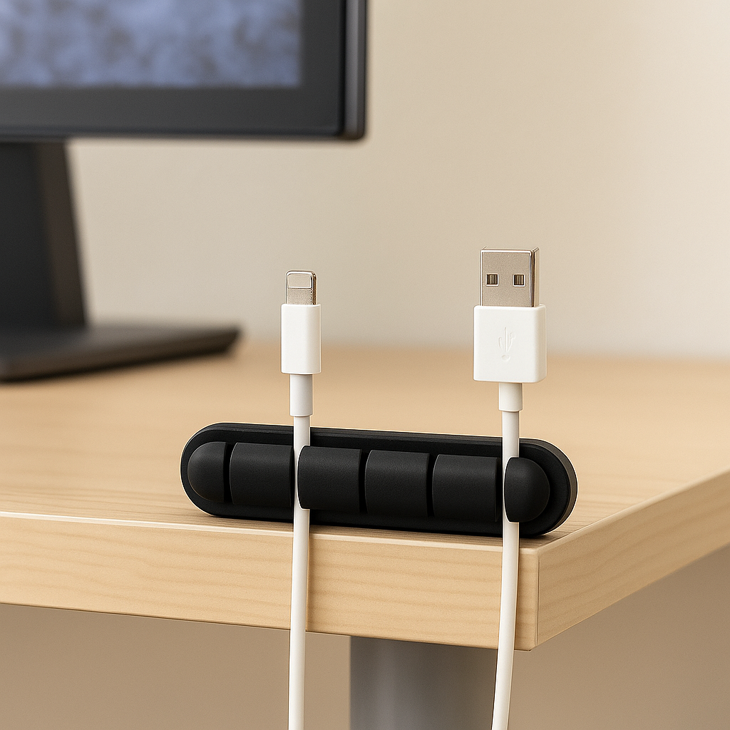 Black minimalist cable organizer