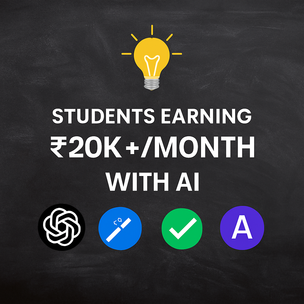 Students earning ₹20K+ monthly using AI tools