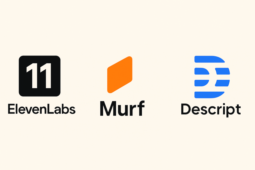 Logos of popular Voice AI tools
